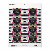 Mini Champagne Étiquette Fête des mariées Favorise (Feuille entière)