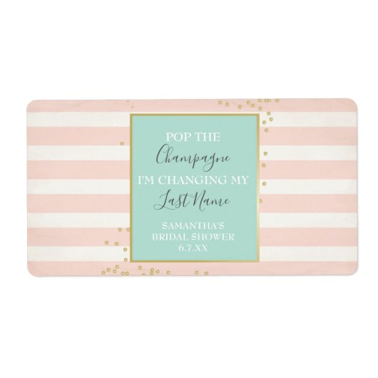 Mini Champagne Étiquette Fête des mariées Favorise (Devant)