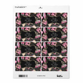 Mini Champagne Étiquette Fête des mariées Favorise (Feuille entière)