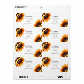 Mini Champagne Étiquette Fête des mariées Favorise (Feuille entière)