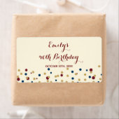 Mini champagne fles label confetti verjaardag (Insitu)