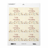 Mini champagne fles label confetti verjaardag (Full Sheet)