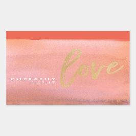 Mini Champagne flesetiket, bruiloft flesetiket Rechthoekige Sticker