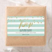 Mini Champagne Label Genderneutraal Baby shower (Insitu)