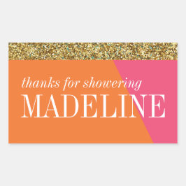 Mini Champagne, mini wijnlabel, vrijgezellenfeest Rechthoekige Sticker