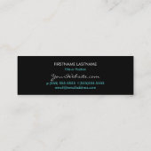 Mini Charme turquoise frais - carte de visite maigre (Dos)