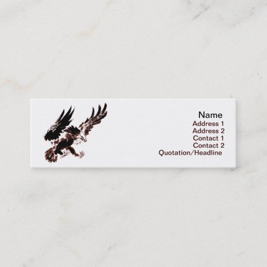 Mini Chasse Carte de visite d'aigle (Devant)