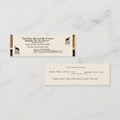 Mini Chat sur le carte de visite de livres - maigre (Devant / Derrière)