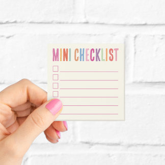 Mini Checklist Kleurrijk Post-it® Notes
