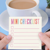 Mini Checklist Kleurrijke Post-Its Post-it® Notes