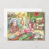 Mini Chef in de keuken Briefkaart (Voorkant / Achterkant)