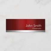 Mini Chiropraticien en métal rouge Carte de visite (Devant)