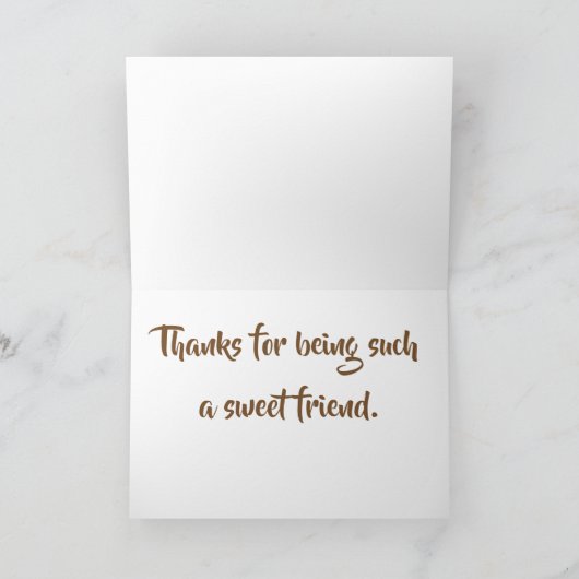 Mini Chocolat + Beurre d'arachide Carte avec texte (Intérieur)