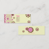 Mini Chocolat blanc et carte de visite rose (Devant / Derrière)