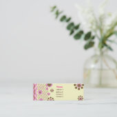 Mini Chocolat blanc et carte de visite rose (Debout devant)