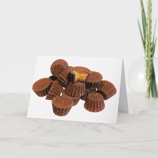 Mini Chocolate + pindaknop Behandelt Kaart met tek (Voorkant)