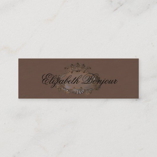 Mini Cimier ~ Carte de visite / Emblem Couronne royale (Devant)
