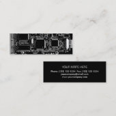 Mini Circuit noir et blanc 2 carte de visite maigre (Devant / Derrière)
