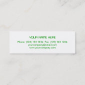 Mini Circuit vert 2 carte de visite blanc maigre (Dos)