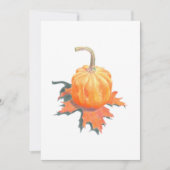 Mini Citrouille sur carte plat feuille de chêne (Devant)