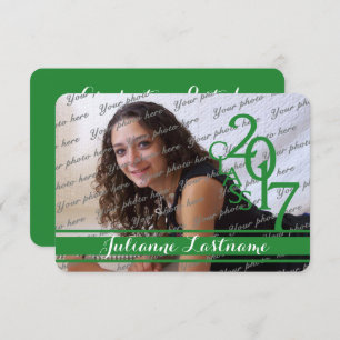 Mini Class of 2017 Photo Varsity Green Kaart