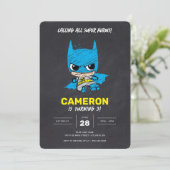 Mini Classic Batman Chalkboard Birthday Kaart (Staand voorkant)