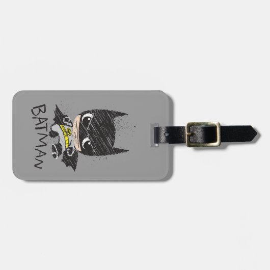 Mini Classic Batman Sketch Bagagelabel (Voorkant horizontaal)