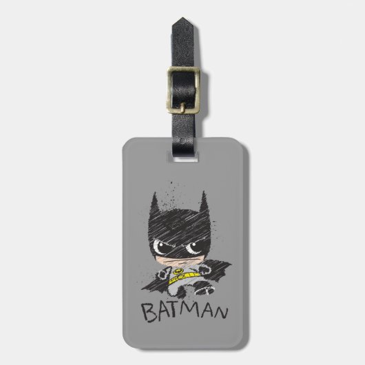 Mini Classic Batman Sketch Bagagelabel (Voorkant verticaal)