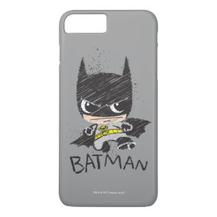 Mini Classic Batman Sketch iPhone 8 Plus / 7 Plus Hoesje