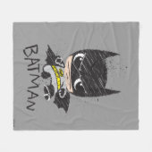 Mini Classic Batman Sketch Fleece Deken (Voorkant (Horizontaal))