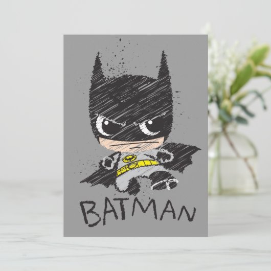 Mini Classic Batman Sketch Kaart (Staand voorkant)
