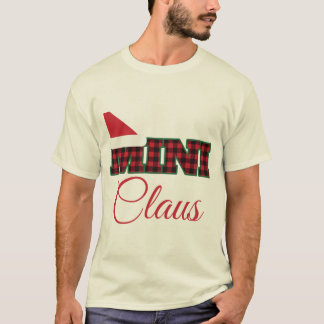 Mini Claus Buffalo geruite bijpassende kerst voor  T-shirt