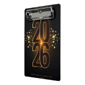 Mini Clipboard-Happy New Year 2026 Mini Klembord (Angled2)