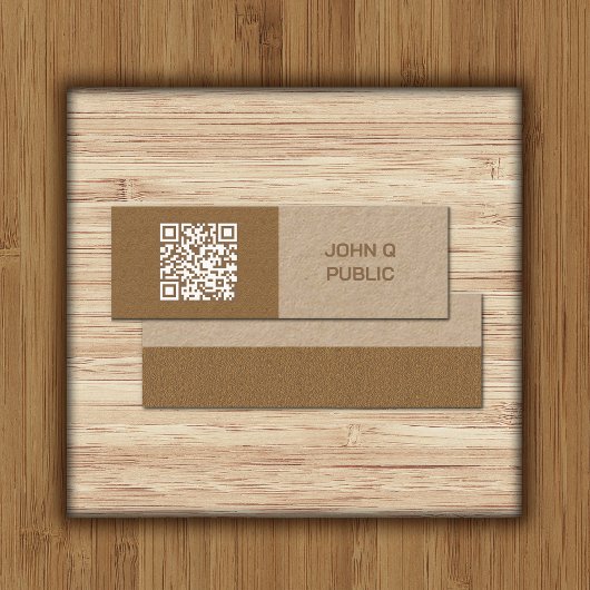 Mini Code QR de l'artisanat moderne Carte de visite Bro