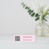 Mini Code QR personnalisé et Carte de visite de texte C (Debout devant)