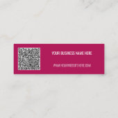 Mini Code QR personnalisé et Carte de visite de texte C (Dos)