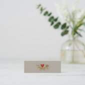 Mini Coeur II - Carte de visite mince (Debout devant)