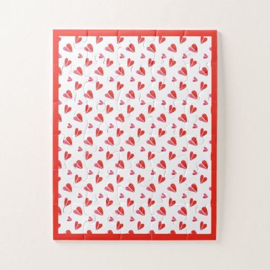 MINI COEURS 11"X14" Gros Pièces Puzzle (Vertical)