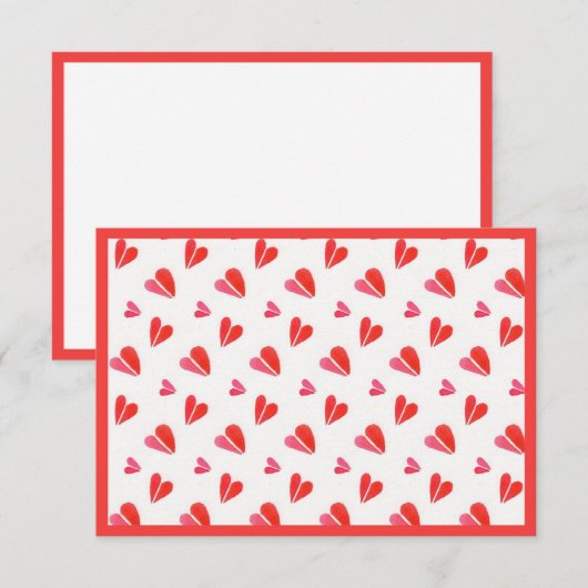 MINI COEURS 3,5x5 Carte Plate II / Horizontal (Devant / Derrière)