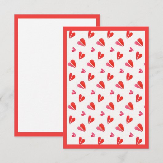 MINI COEURS 3,5x5 Carte Plate II / Vertical (Devant / Derrière)