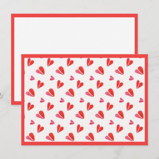 MINI COEURS 4,5x6,25 Carte Plate II / Horizontal (Devant / Derrière)
