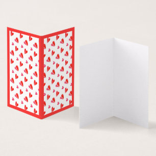 MINI COEURS 4x3.5 Carte II / Pliage de livre verti