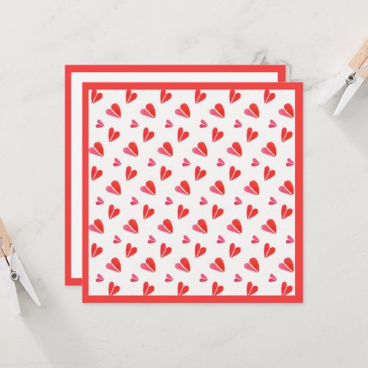 MINI COEURS 5,25" Carré carte plat II (Devant/Arrière en situation)