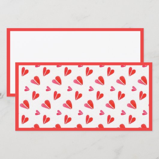 MINI COEURS 8x4 Carte plate II / Horizontal (Devant / Derrière)