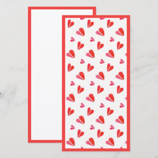 MINI COEURS 8x4 Carte plate II / Verticale (Devant / Derrière)