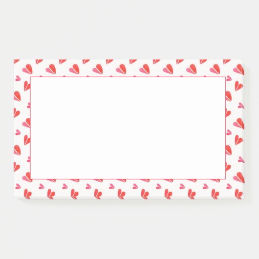 MINI COEURS Bloc de notes Post-it 10x6 (Devant)