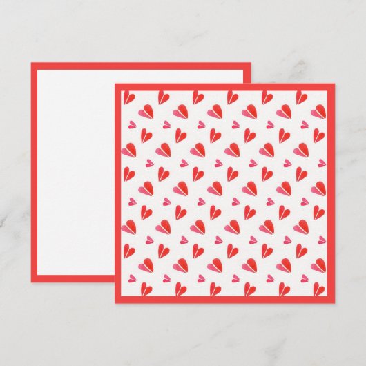 MINI COEURS CARTE CARRÉE PLATE II 5,25" (Devant / Derrière)
