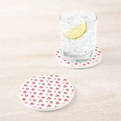 MINI CŒURS Dessous de verre en grès arrondi (Côté)