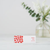 Mini Coeurs doux carte de visite côté maigre (Debout devant)