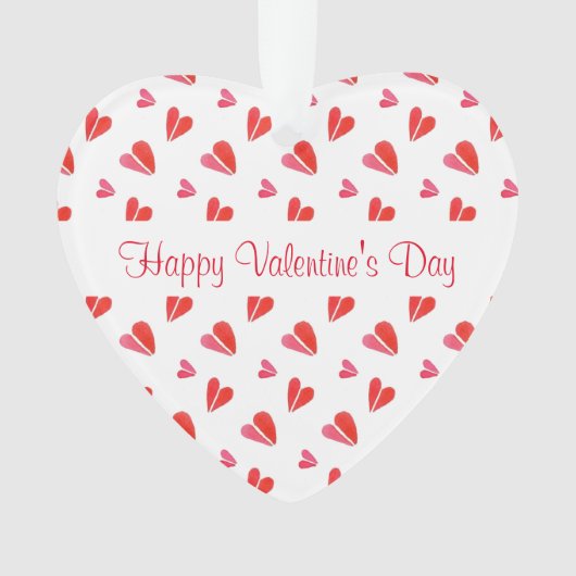 MINI COEURS Saint Valentin Acrylique Ornement card (devant)